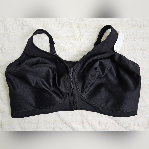 Glamorise MagicLift Front-Closure Posture Back Bra 48I Black - Picture 4 of 8